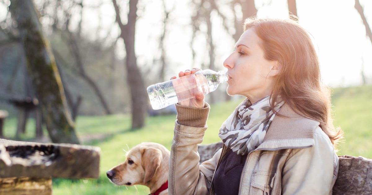 Woman drinking water. Woman drinking water.
