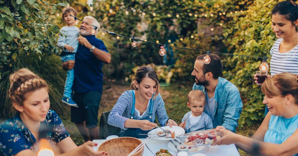 Happy family having dinner. Happy family having dinner.